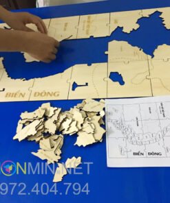 Bộ lắp ghép bản đồ việt nam bằng gỗ